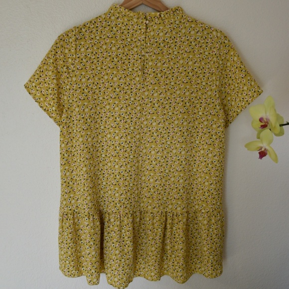 Boho yellow blouse size M - Picture 3 of 5